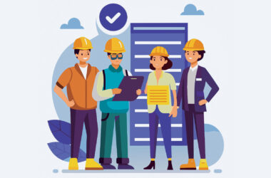 Illustration of construction workers