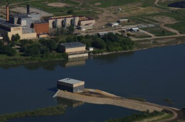 Aerial view of Queen Elizabeth Power Station