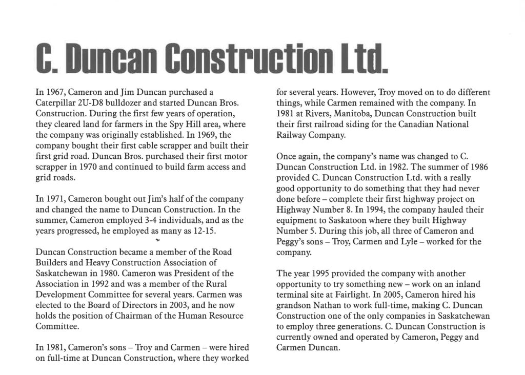 C. Duncan Construction C. Duncan Construction