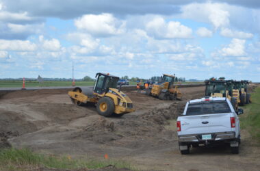 Construction on side of roadway