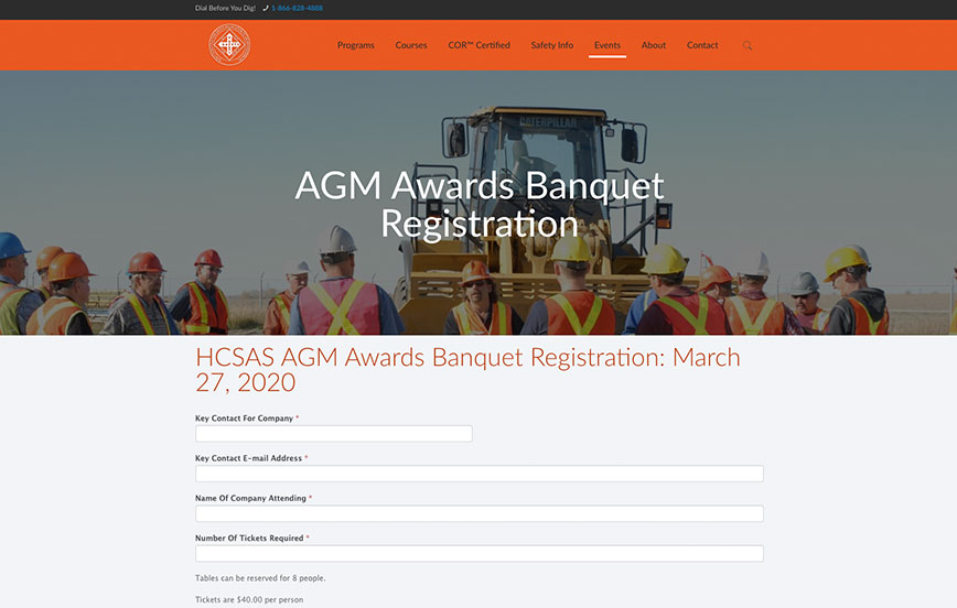 HCSAS AGM awards banquet is March 27