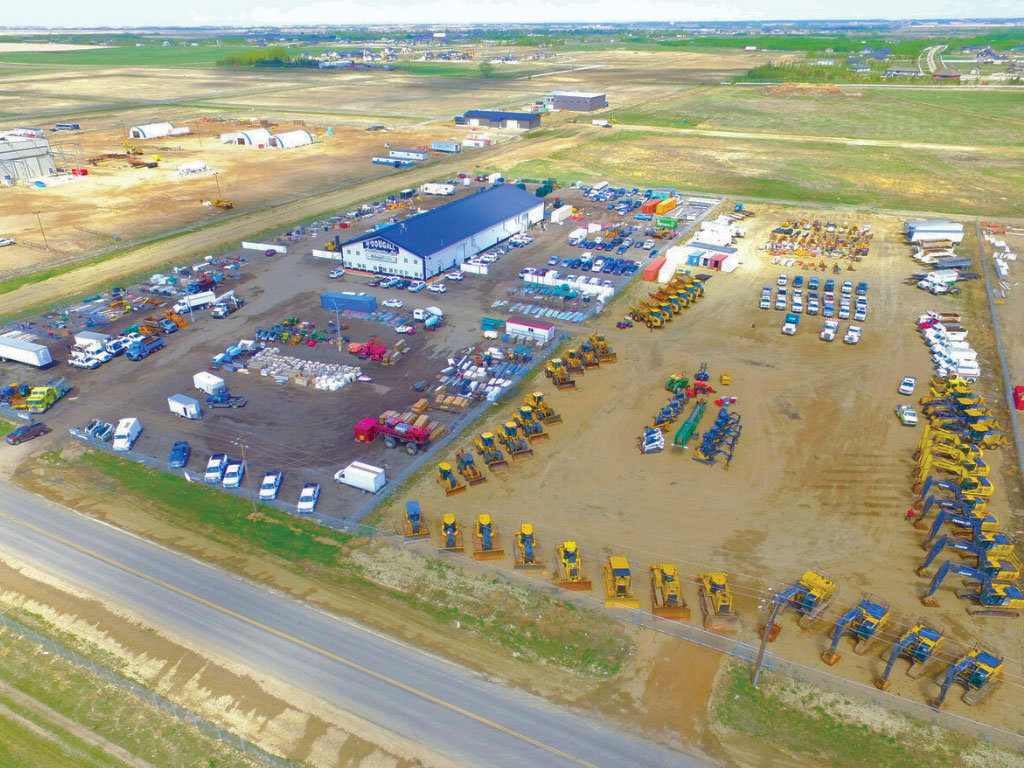 Aerial view of McDougal's Auctioneers