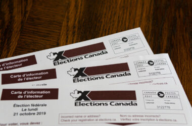 Election Canada voters registration cards for federal elections