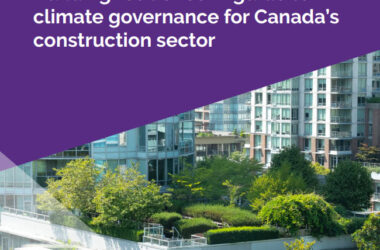 Cover photo of CCA's Building resilience: A guide to climate governance for Canada's construction sector publication
