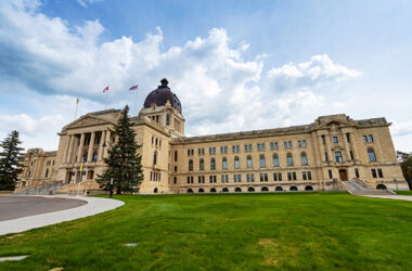 The Legislative Assembly of Saskatchewan in the City of Regina. Regina is the provincial capital of Saskatchewan, Canada.
