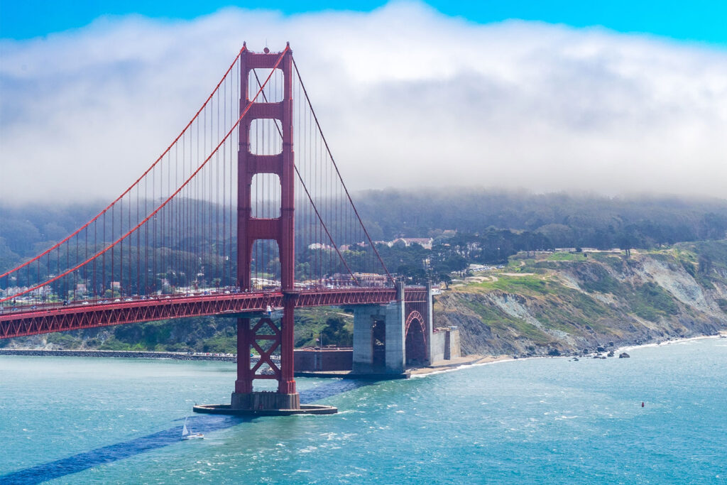 Golden Gate bridge in San Francisco