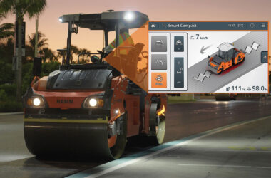 HAMM Smart Compactor with onscreen overlay
