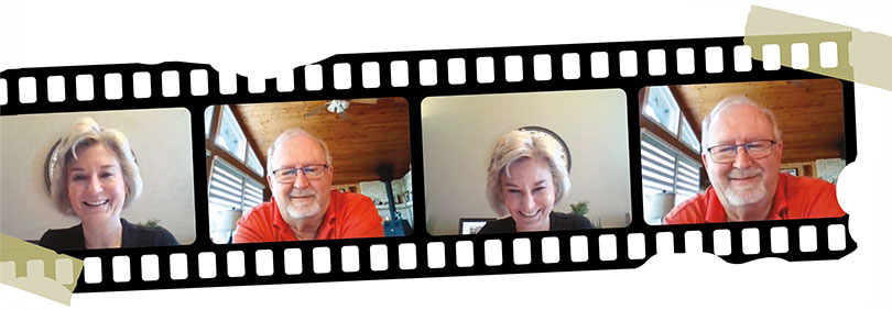 Stills from Shantel and Chris video call