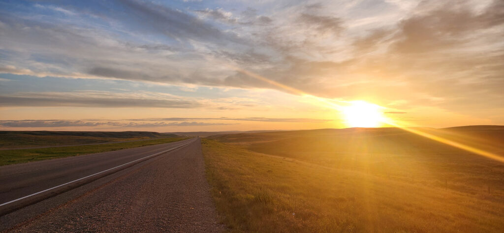 Sunset in the Prairies. Saskatchewan, Canada.