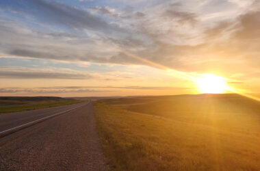 Sunset in the Prairies. Saskatchewan, Canada.