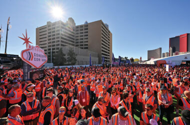 Attendees gathered outside at CONEXPO-CON/AGG 2026